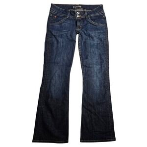 Hudson Jeans Beth Baby Bootcut Dark Wash Triangle Flap Pocket Womens 30x31  822